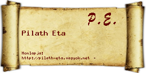 Pilath Eta névjegykártya